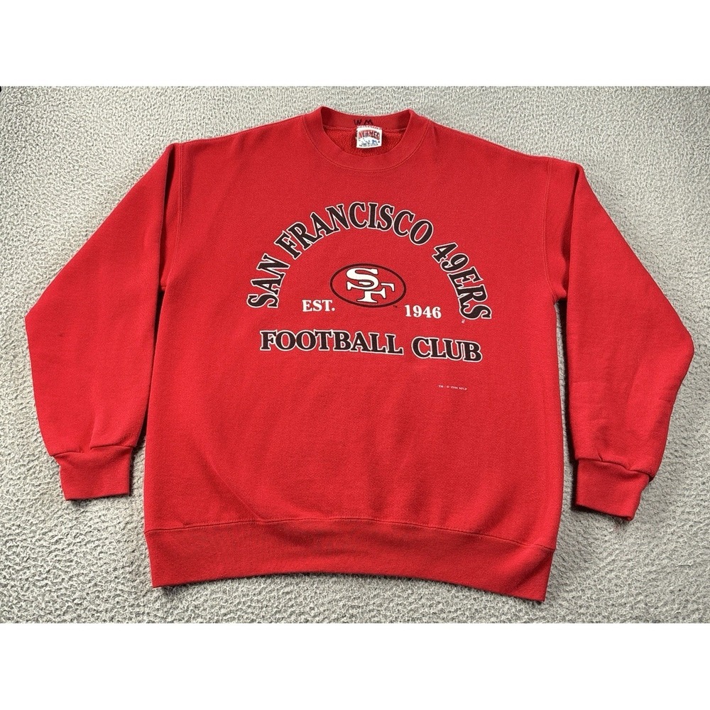 Vintage San Francisco 49ers Sweatshirt Mens Large Nutmeg NFL USA‎ Crewneck 1994
